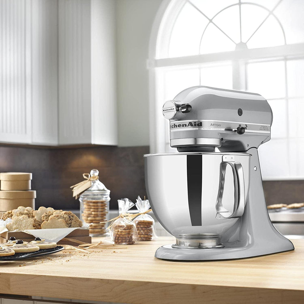 KitchenAid KSM150PSMC Artisan Series 5-Qt. Stand Mixer with Pouring Shield - Metallic Chrome