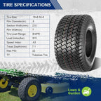 MaxAuto 18x8.50-8 18x8.5x8 Lawn Mower Golf Cart Turf Tires 4PR P332, Set of 2