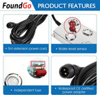 FoundGo Ultrasonic Fog Maker Fogger Machine Air Humidifier Mist Maker for Water Fountain Pond with Buoy/250W Power Adapter/6 Replacement Discs (6 Heads)