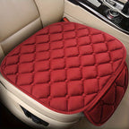 1pc/2pcs Car Seat Cover With Soft Velvet And Plaid Comfortable Memory Foam With Phone StoraBag Back Non-slip Silicone Particle Back Seat Cushion