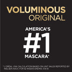 L'Oreal Paris Makeup Voluminous Original Volume Building Mascara, Black, 2 Count