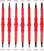 Screwdriver DHL 50Set 8-In-1 Multi-purpose Electrican Insulated Electric Screwdriver Repair Hand Tools Kit Set 500V Color:Red