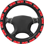 LYEXOPB Anime Steering Wheel Cover Anime Car Accessories for Men Women with Keychains, 15 Inch Anti-Slip Car Steering Wheel Covers Universal Fit