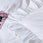 QSH White Ruffle Twin Duvet Cover,Washed Cotton Shabby Boho Chic Farmhouse Bedding Comforter Cover 3 Pieces Kids Duvet Quilt Cover Twin Ultra Soft Aesthetic Cute Girls Teen kids Bedding