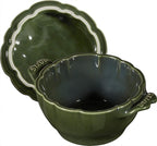STAUB Ceramics Petite Artichoke Cocotte, 16-oz, Basil