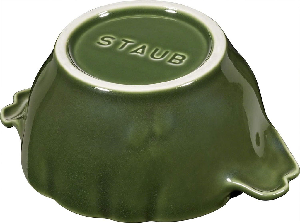 STAUB Ceramics Petite Artichoke Cocotte, 16-oz, Basil