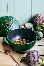 STAUB Ceramics Petite Artichoke Cocotte, 16-oz, Basil