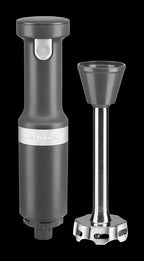 KitchenAid Cordless Variable Speed Hand Blender with Chopper and Whisk Attachment - KHBBV83, Matte Charcoal Grey