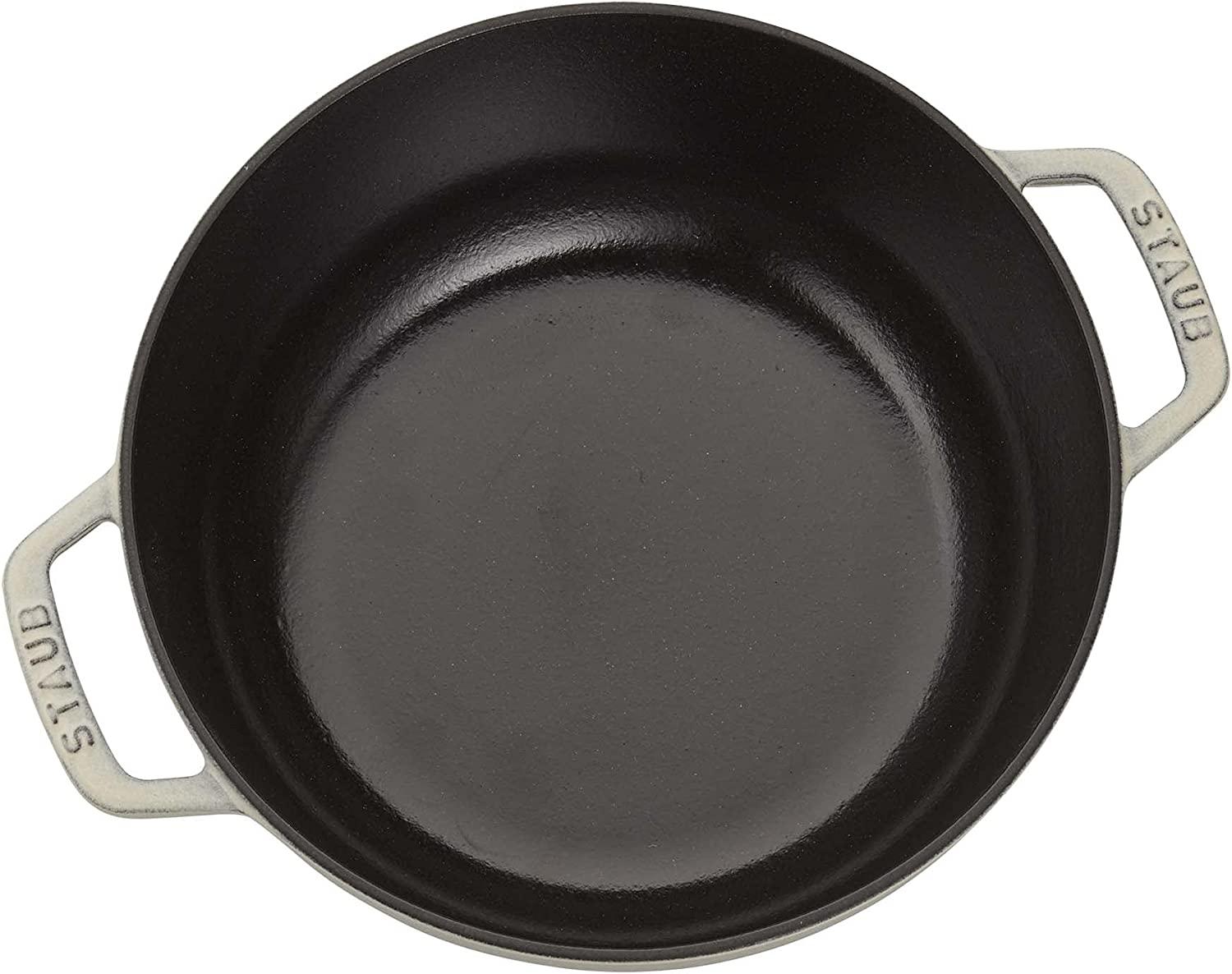 Staub Cast Iron 3.75-qt Essential French Oven - White Truffle, Made in France