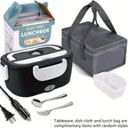 Electric Lunch Box Food Warmer Portable For Car &amp; Home - Leak Proof, Lunch Microwave For Truckers With  Steel Container 50.72 oz, 110V/12V/24V