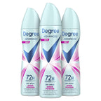 Degree Advanced Antiperspirant Deodorant Dry Spray 72-Hour Sweat and Odor Protection Sheer Powder Deodorant Spray For Women With MotionSense Technology 3.8 oz, Pack of 3