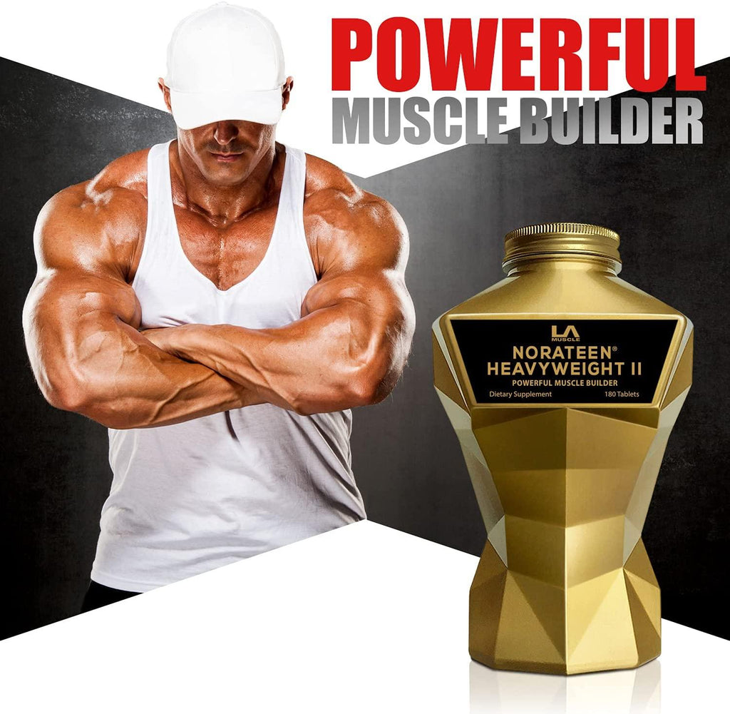 LA MUSCLE Norateen Heavyweight II (540 Pills - 3 Month Supply) Premium Powerful Muscle Builder Testosterone Booster, Keto Friendly, Vegan Sports Nutrition Supplement Endurance and Strength Booster