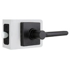 TonbridMatte Black Hall and Closet Door Lever with Square Rose (4-Pack)