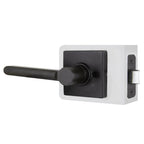 TonbridMatte Black Hall and Closet Door Lever with Square Rose (4-Pack)