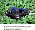 HAPPYGRILL Pond Filter 4000 Gallons Pond Pressure Bio Filter with 13W UV Light