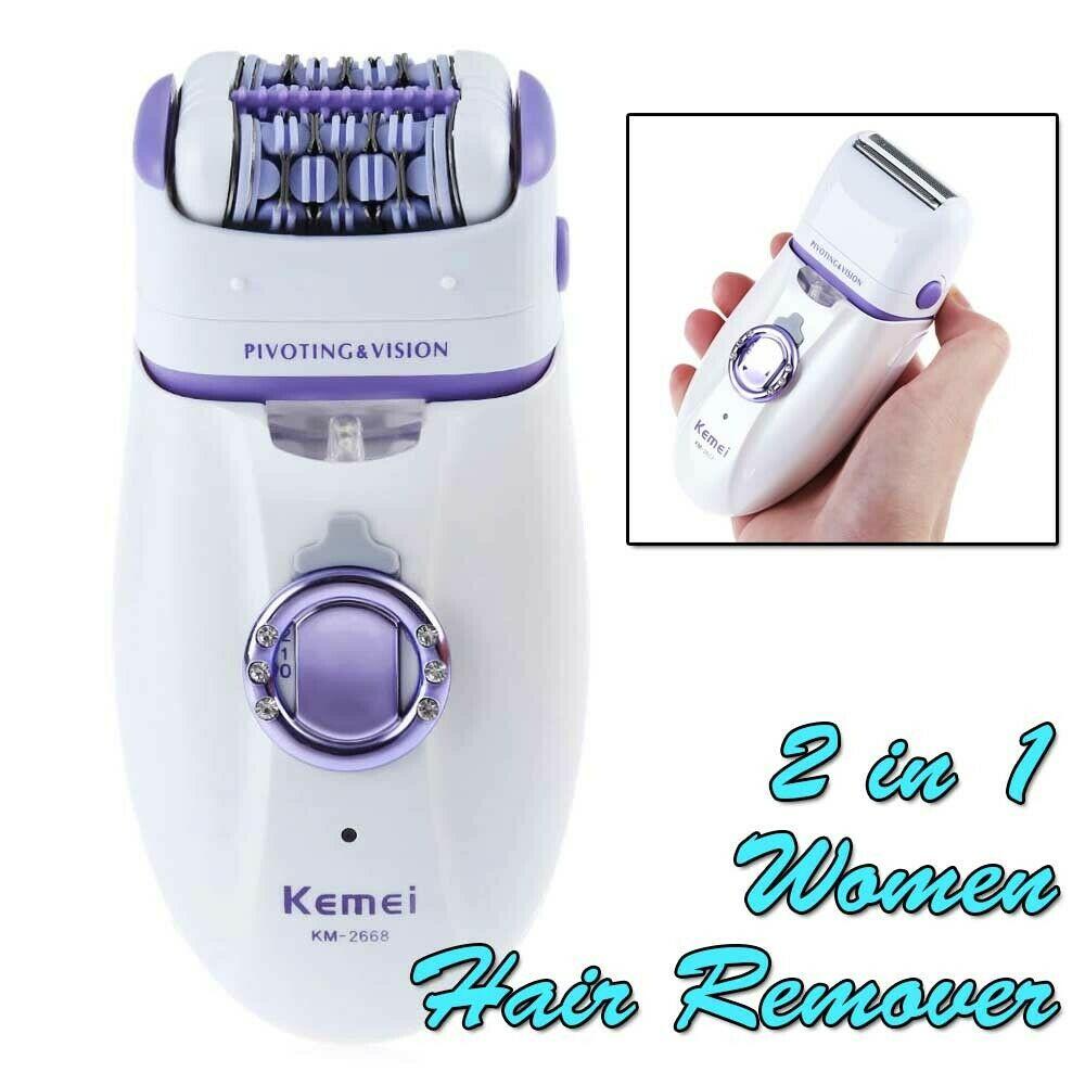 2 In 1 Women Hair Remover Electric Trimmer For Armpit Bikini Leg Lady Removal