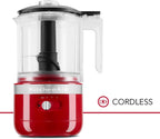 KitchenAid Cordless 5 Cup Food Chopper, KFCB529QER, Empire Red