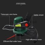 Handheld lawn mower Cord Cutter, Portable and Retractable Weed Eater, Electric Weeder for Courtyard Garden Power Supply, Battery Length Adjustable