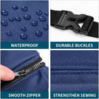 Car Trunk Organizer with Cooler, Hanging Car Organizers and Storage with Large Pockets, Zippers Detachable Seat Back Organizers Storage, Waterproof Car Storage Trunk Organizer for Jeeps, SUVs, Blue