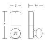 Satin Nickle Single-Cylinder Electronic Door Knob with Keyless Back-Lit Keypad Entry