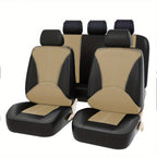 Car PU Leather Seat Cover High Quality Full Set universal cars Leather Seat Cover 5 Seat Protection Cover Suitable For Most Cars