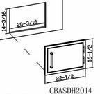 Outdoor Kitchen BBQ Access Door,20x14 Inch,304 20x14″ Horizontal