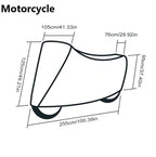Outdoor Bike Motorcycle Cover Waterproof UV Protection Heavy-Duty 210T Fabric With Lock Hole For MTB Road Bikes Protection Case