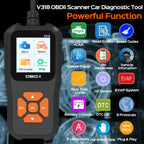 OBD2 Car Scanner Diagnostic Scan Tool V318-2,  Color ScreenVehicle Fault Code Reader , Auto Read Fault Code Check Engine Light For OBDII Protocol Cars