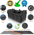 Starling's Car Trunk Organizer - Durable Storage SUV Cargo Organizer Adjustable (Black, 2 Compartments)