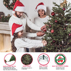 Puleo International 6.5 ft. Pre-lit Fraser Fir Pencil Artificial Christmas Tree with 250 UL listed Clear Lights