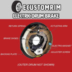 Four 12"x2" Electric Brake Trailer Self Adjusting BacPlates 2 Left 2 Right