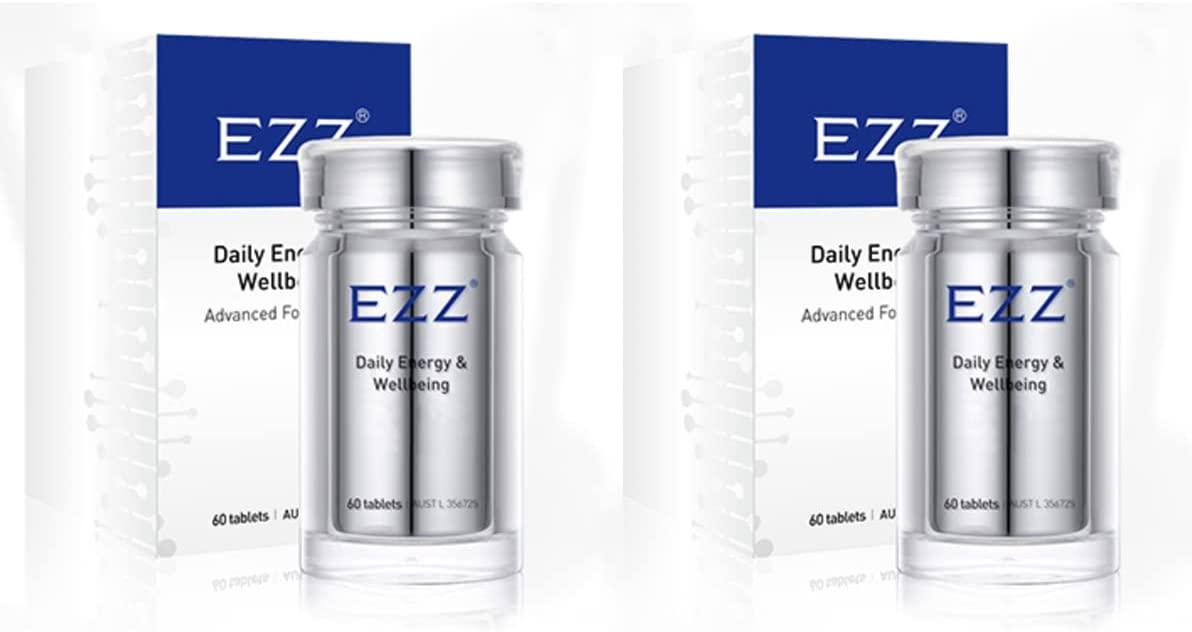 EZZ Daily Energy & Wellbeing Advanced Formulation 60 Tablets*2 Bottles (NMN NAD+ New Version)