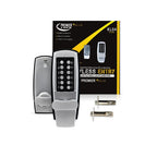 Satin Chrome Mechanical Push-Button Heavy-Duty Keyless Entry Lock with Holdback Function