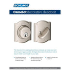 Camelot Aged Bronze Single Cylinder Deadbolt