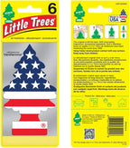 LITTLE TREES Air Fresheners Car Air Freshener. Hanging Tree Provides Long Lasting Scent for Auto or Home. America, 24 Air Fresheners