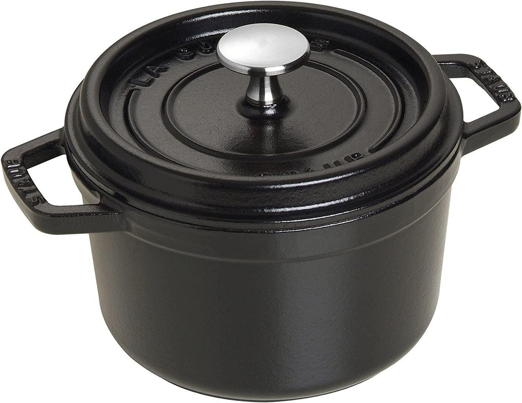 Staub Cast Iron 1.25-qt Round Cocotte - Matte Black, Made in France
