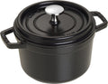 Staub Cast Iron 1.25-qt Round Cocotte - Matte Black, Made in France