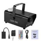Viafly LED 500W Fog Smoke Machine Remote RGB Color Smoke Ejector LED QWEGF8619