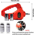 ROGTZ Electric Hydraulic Car Jack Kit with Impact Wrench and Tire Inflator Pump, 5 Ton 12V Car Jack Hydraulic Car for SUV Sedans Tire Chanwith LED Light(Red)