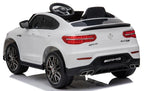 12V powered Mercedes AMG GLC63S Ride on electric car For Kids with Remote Control LED lights MP3 Leather Seat - White