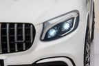 12V powered Mercedes AMG GLC63S Ride on electric car For Kids with Remote Control LED lights MP3 Leather Seat - White