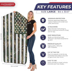 Autoamerics 1-Piece Windshield Sun Shade ERDL Camo American Flag USA  - Foldable Car Front Window Sunshade for Most Sedans SUV Truck - Blocks Max UV Rays and Keeps Your Vehicle Cool - Large