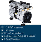 HQUA PAS20RPC,1/2 HP Pump Compressor for PAS20 Pond & Lake Aeration System