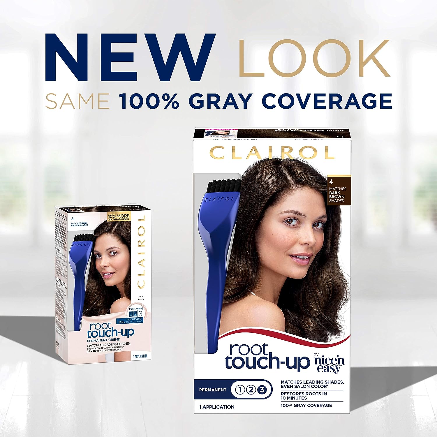Clairol Root Touch-Up by Nice'n Easy Permanent Hair Dye, 6WN Light Chocolate Brown Hair Color, Pack of 2