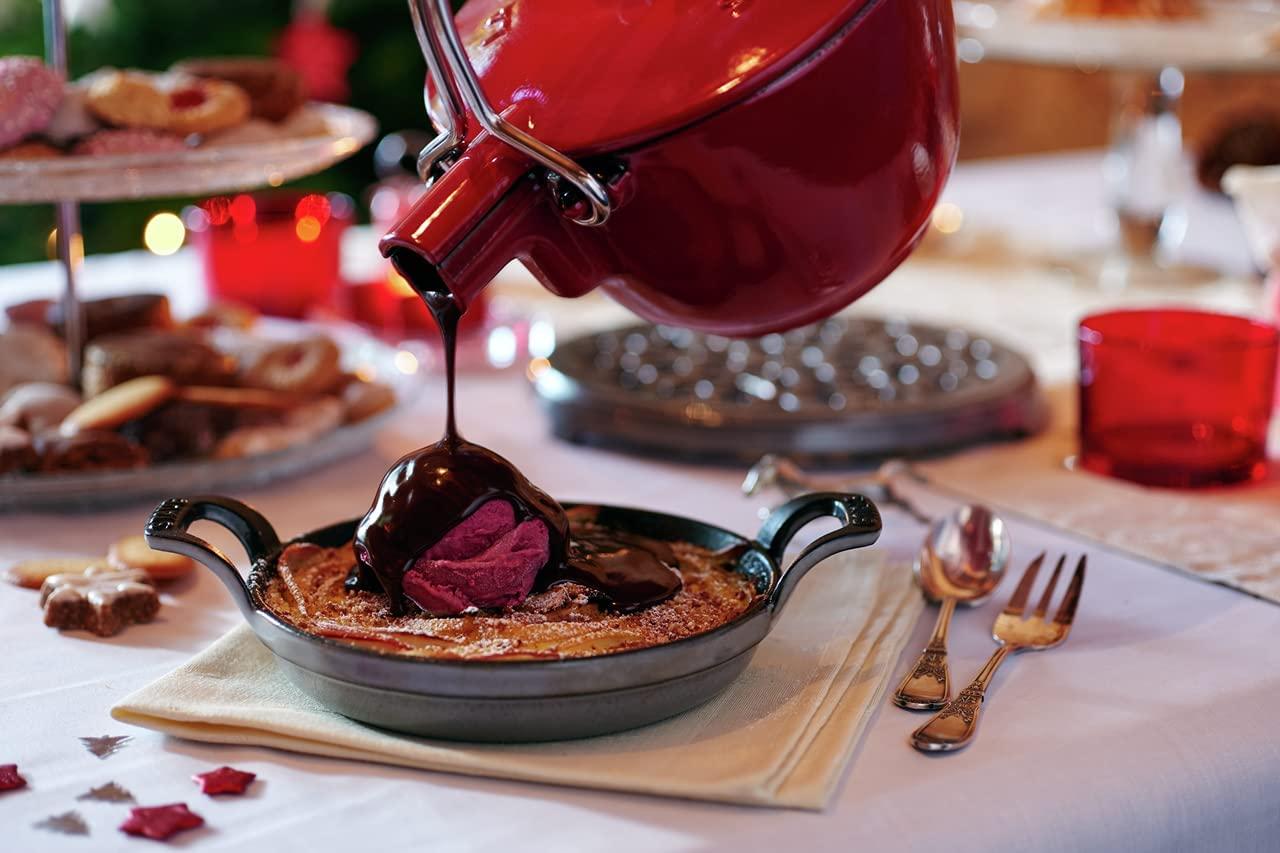 Staub Cast Iron 1-qt Round Tea Kettle - Cherry, Made in France