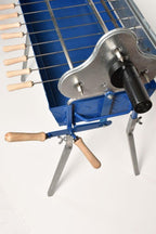 BBQ Grill with Lifting Mechanism, Electric Motor and Battery Motor