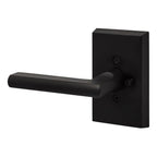 Logan Flat Black Privacy Bed/Bath Door Lever