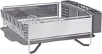 KitchenAid Compact Stainless Steel Dish Rack, Satin Gray, 15-Inch-by-13.25-Inch -