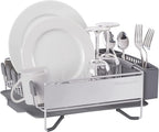 KitchenAid Compact Stainless Steel Dish Rack, Satin Gray, 15-Inch-by-13.25-Inch -