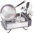 KitchenAid Compact Stainless Steel Dish Rack, Satin Gray, 15-Inch-by-13.25-Inch -